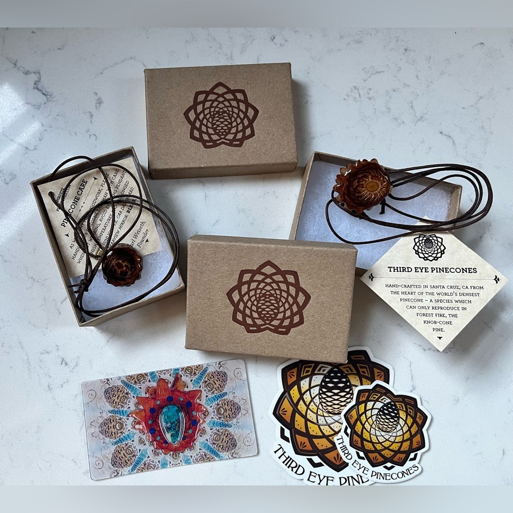 Third Eye Pinecones Genuine Necklaces Festival Spiritual Jewelry